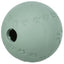 Green textured ball with a hole on a white background