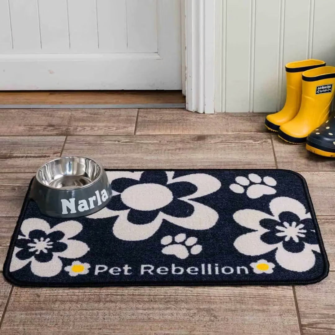 Dinner Mate Absorbent Food & Water Bowl Mat by Pet Rebellion