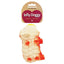 Dog toy shaped like a sheep with red spots on a white background, branded 'Jolly Doggy'.
