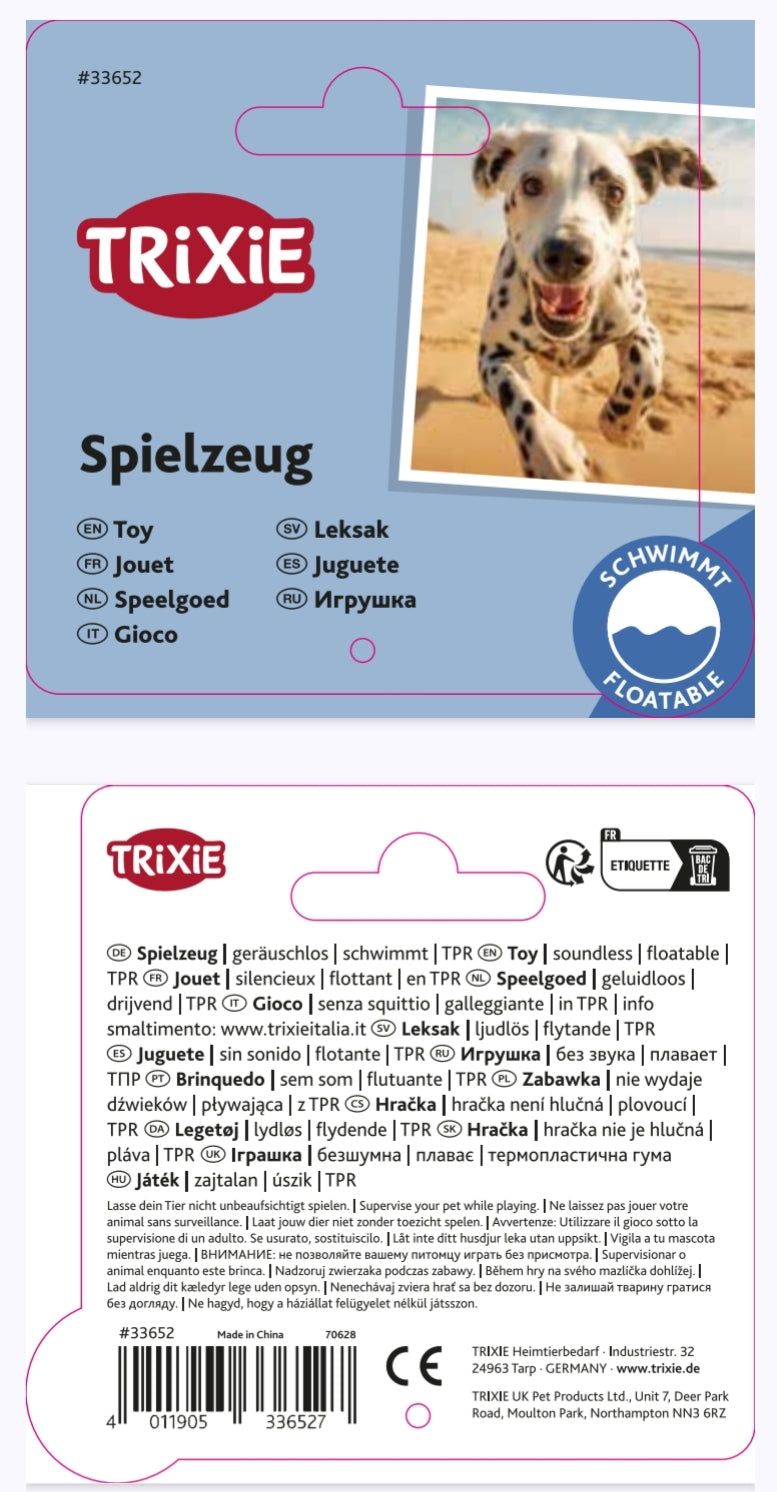Trixie | TPR Hedgehog Ball | Floatable Silent Dog Toy