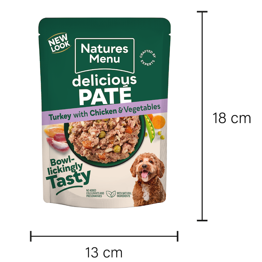 Natures Menu Turkey with Chicken Complete Pat Wet Dog Food - 300g