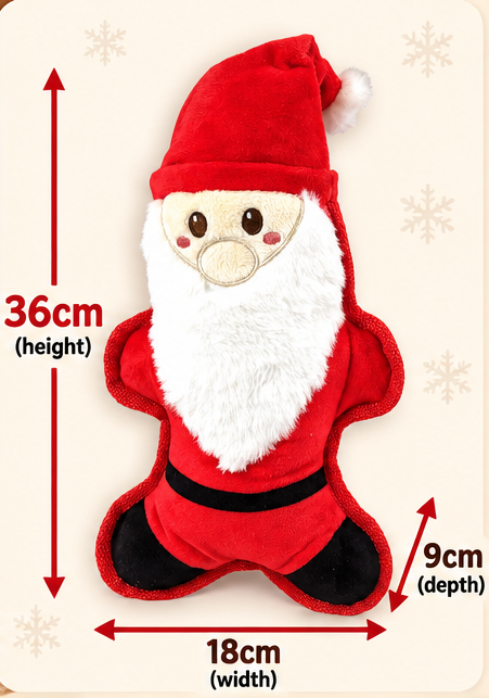 Santa Paws 🧑‍🎄 Tough Dog Christmas Toy by Happy Pet