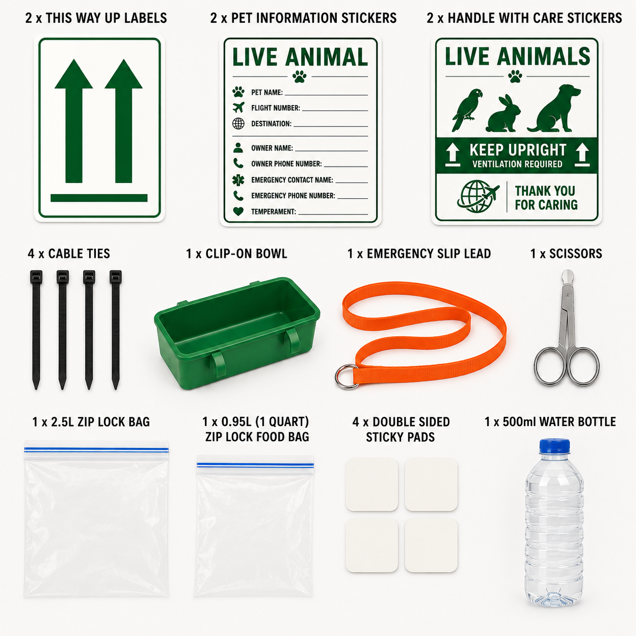 Flying with Dogs & Cats Essentials Kit ✈️ by Pet Connection