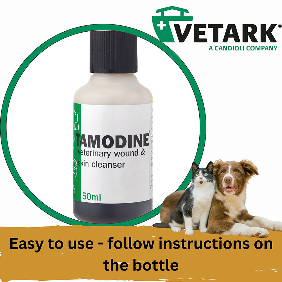 VetArk Tamodine Wound Cleanser 50ml | Antibacterial & Antifungal Povidone-Iodine Ointment