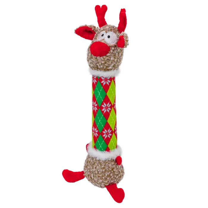 Kong Holiday Shakers Argyle Reindeer Medium 🦌 Christmas Dog Toy