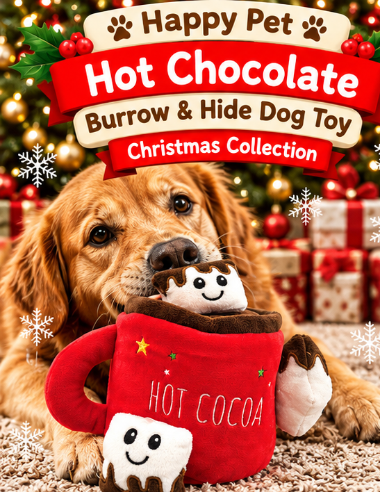 Hot Chocolate Burrow & Hide ☕ Dog Toy by Happy Pet