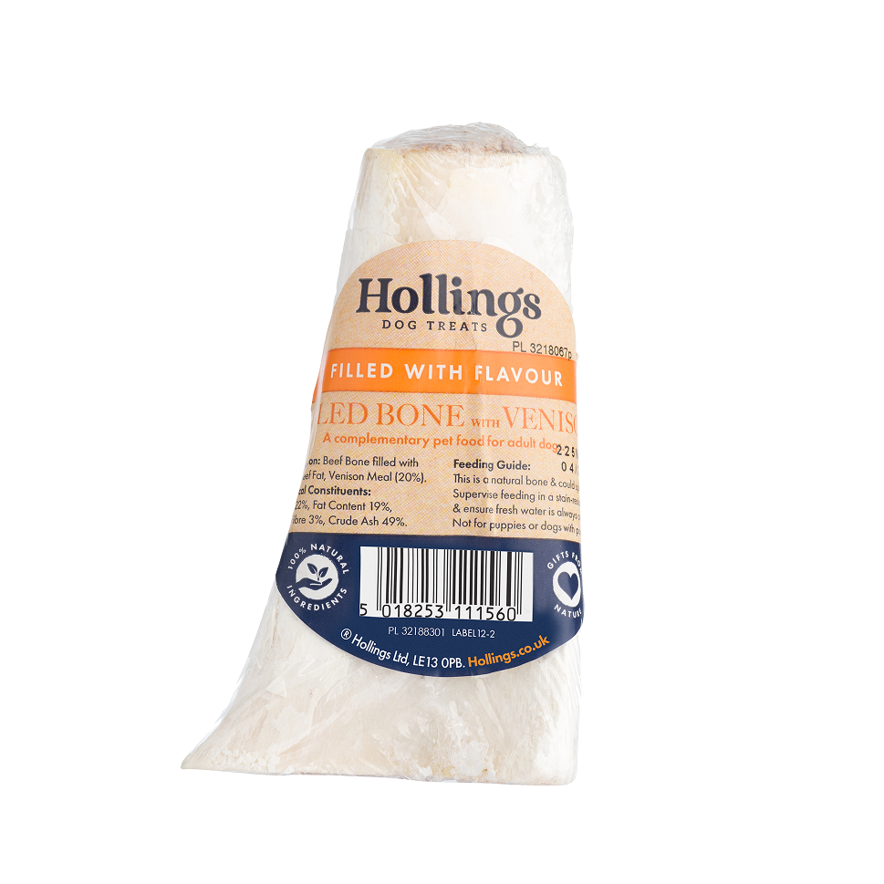Hollings Venison Filled Beef Bone for Dogs 🦌🐮 Natural Treat