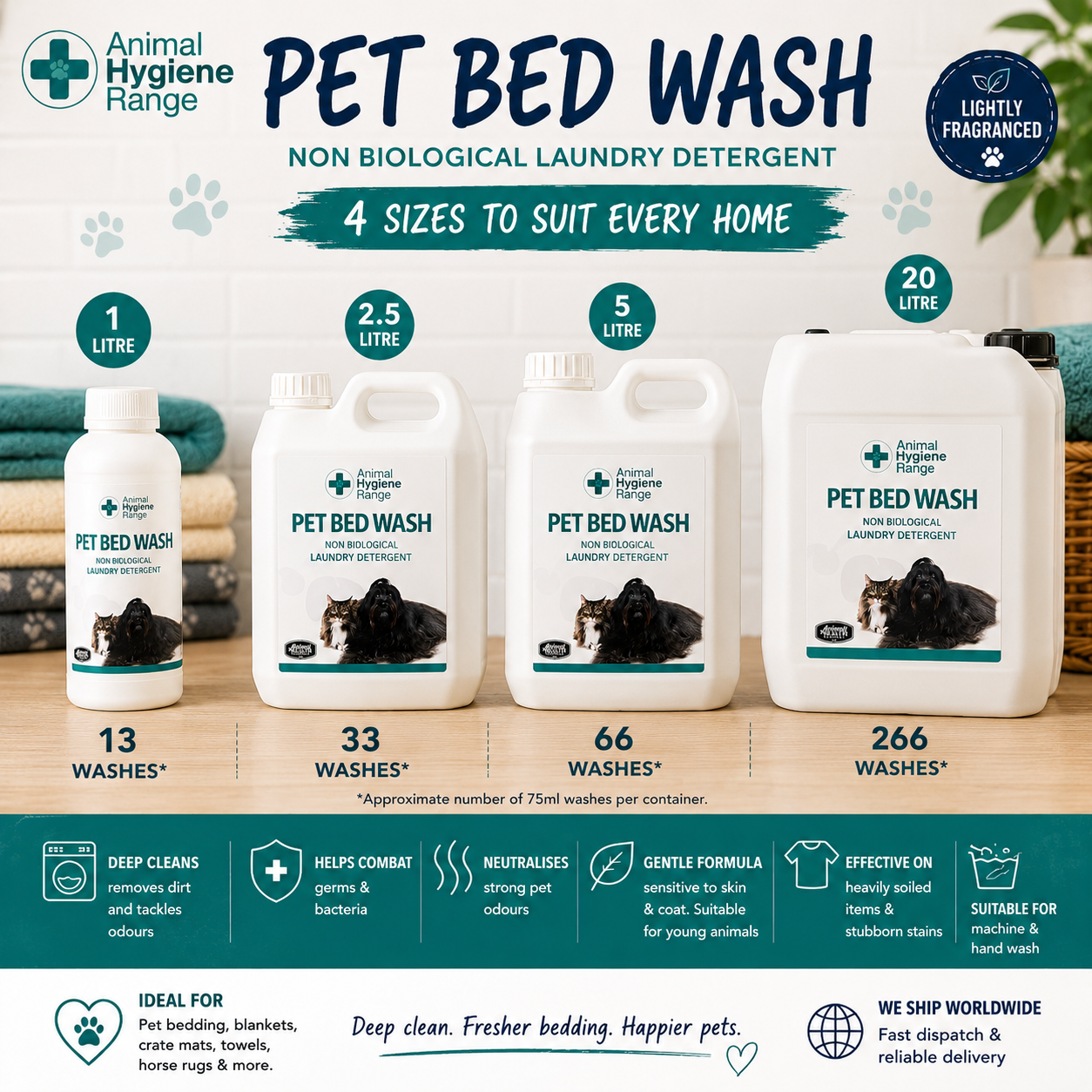 Animal Health Company Pet Bed Wash 🧺 Non-Bio Pet Laundry Detergent by Animal Hygiene Range