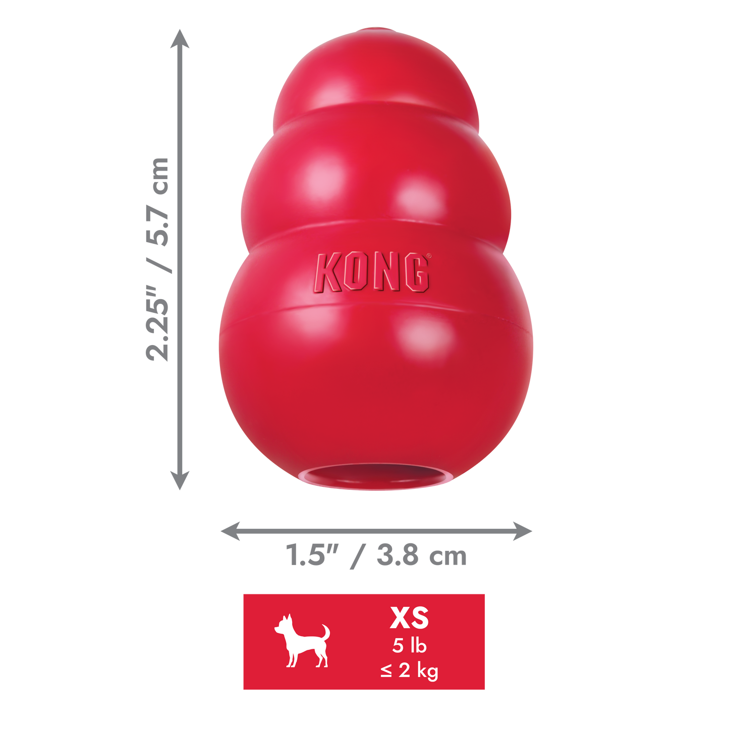 KONG Classic Rubber Dog Chew Toy | Food & Treat Dispenser