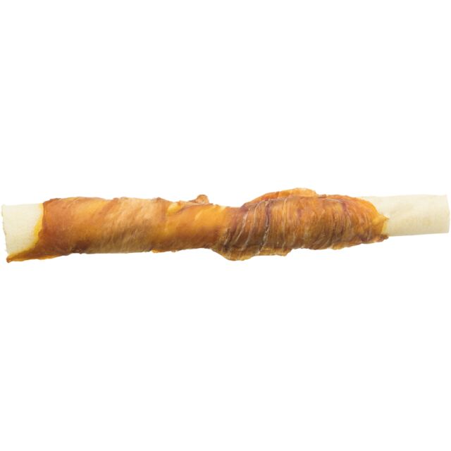 Dog chew treat with a white background