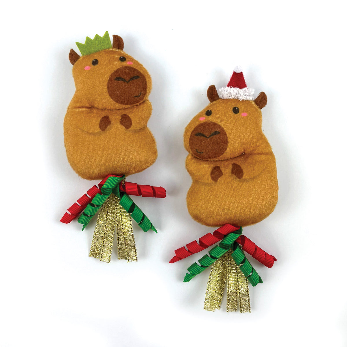 Corby Capybara 🦫 Pack of 2 Christmas Cat Toys by Happy Pet