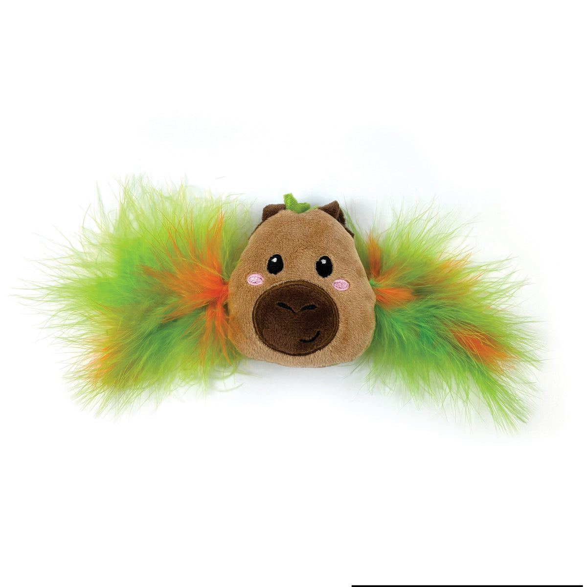 Corby Capybara Feather 🦫🪶 Christmas Cat Toy by Happy Pet
