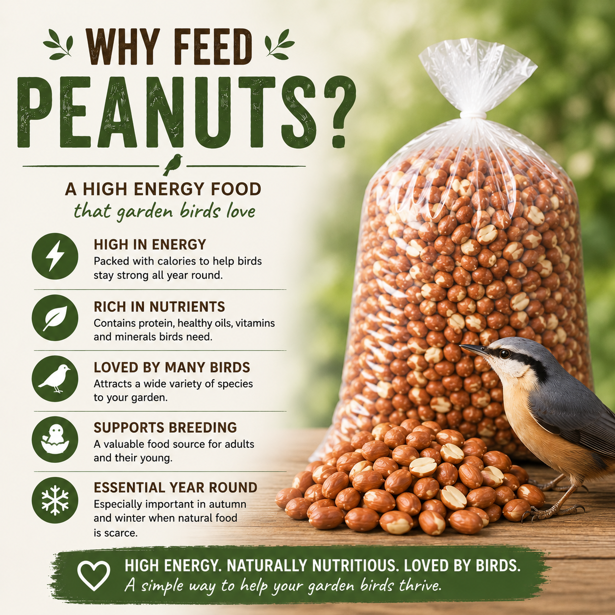 Heatherlea | Wild Bird Feeding | High Quality Peanuts