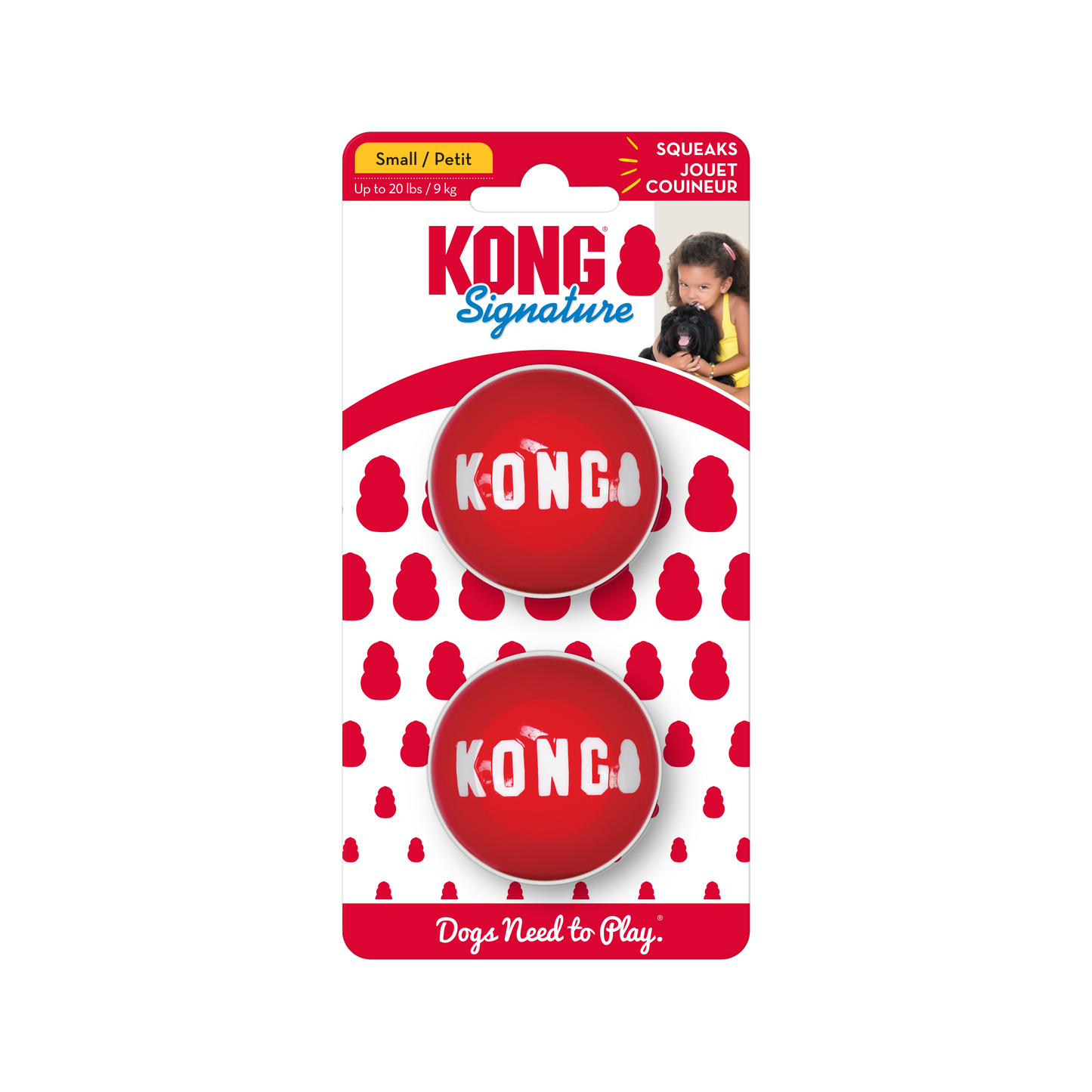 KONG Signature Ball – High‑Bounce, Durable Fetch Toy for Dogs (Small, Medium, Large)