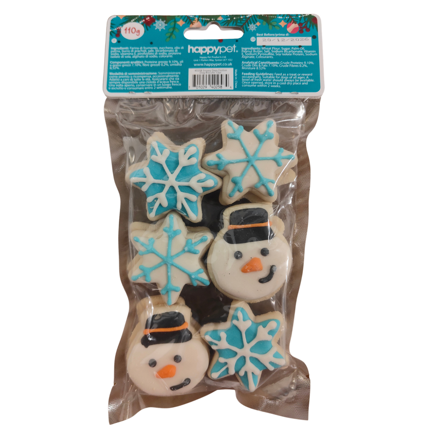 Happy Pet Snowy Days Festive Biscuits | Christmas Dog Treat