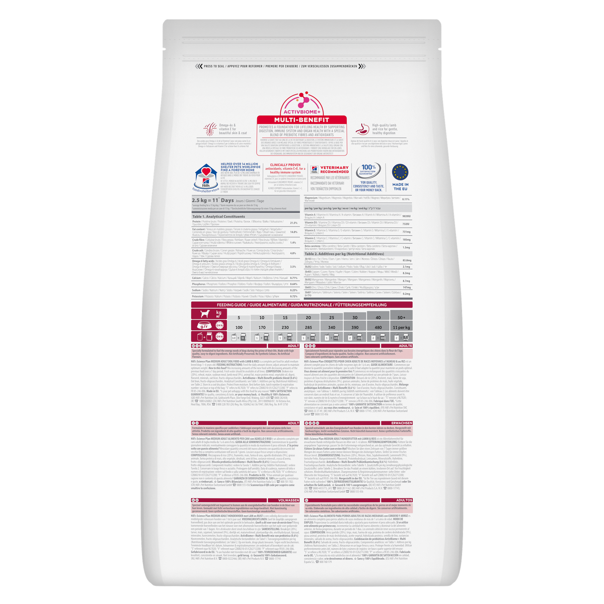 Hill's Science Plan Adult Lamb Medium Breed Dry Dog Food