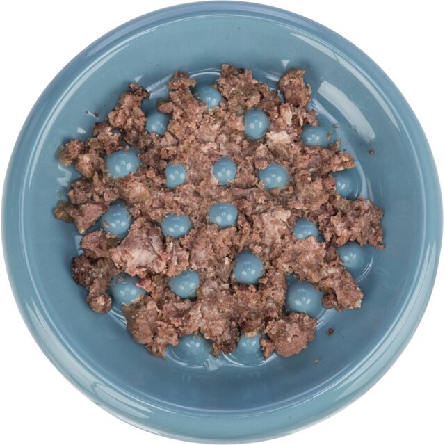 Trixie Slow Feeding Ceramic Bowl Shallow Anti-Gulp Feeder