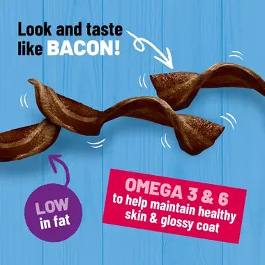 Bakers Sizzlers Dog Treats Bacon Flavour Chewy Rewards