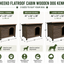 Cheeko Flatroof Wooden Dog Kennel | Cabin Style Outdoor Pet House