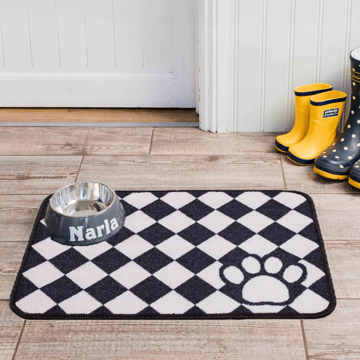 Dinner Mate Absorbent Food & Water Bowl Mat by Pet Rebellion