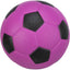 Purple and black soccer dog  ball on a white background