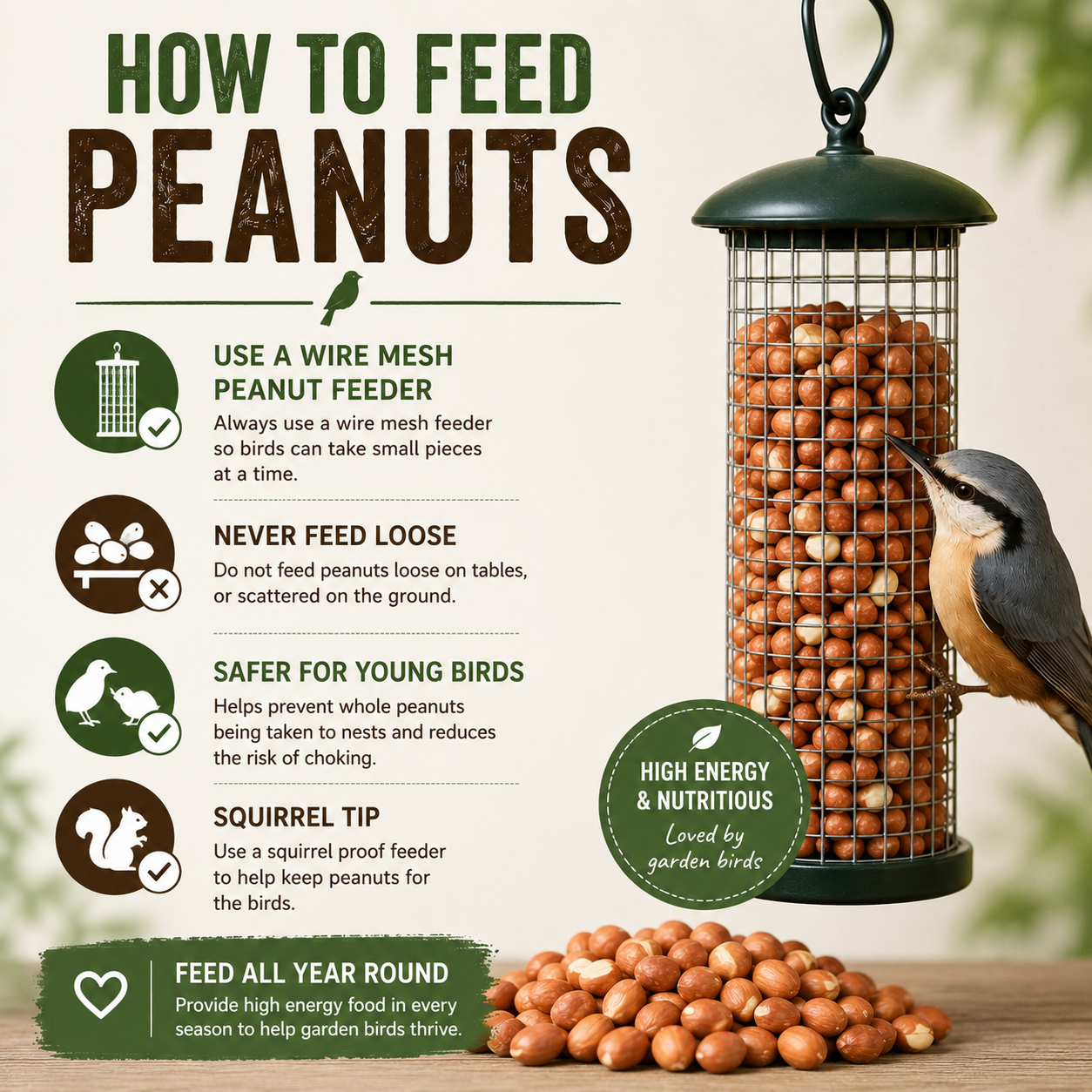 Heatherlea | Wild Bird Feeding | High Quality Peanuts