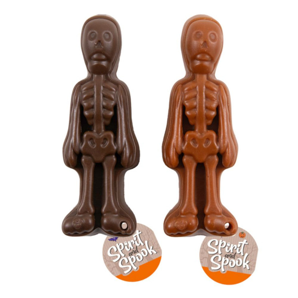 Brown skeleton shaped dog treats