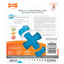 Nylabone dog chew toy packaging with blue toy and product details on a white background