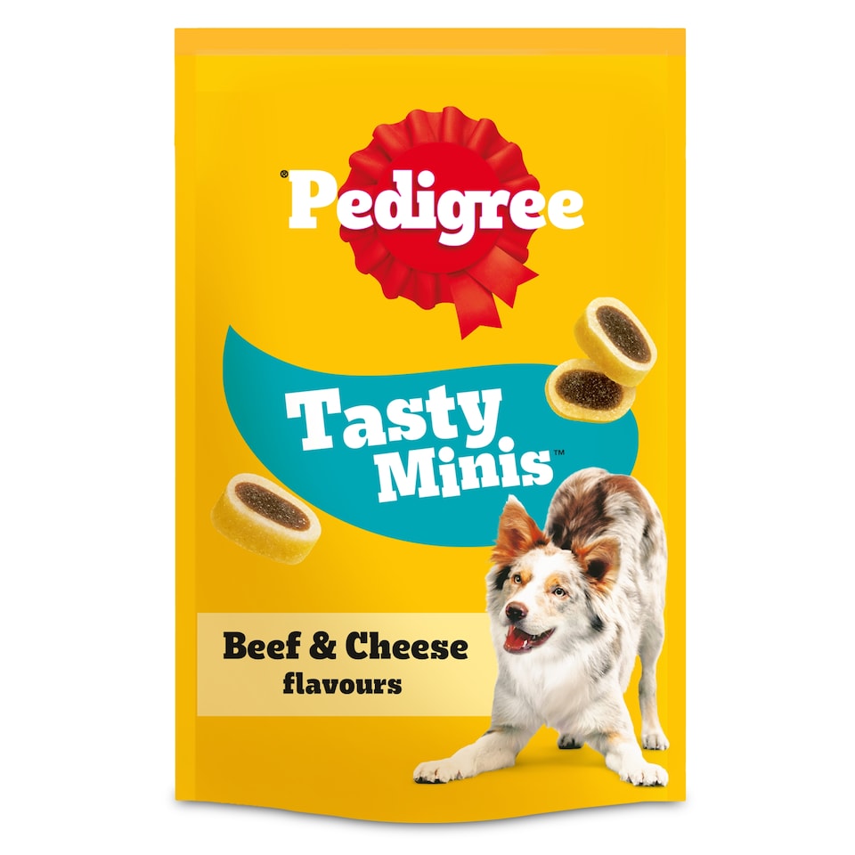 Pedigree Tasty Minis Cheesy Nibbles Cheese & Beef Dog Training Treats (140g)