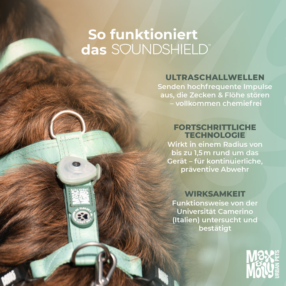Soundshield™ Ultrasonic Flea & Tick Repeller | Chemical-Free Protection for Dogs