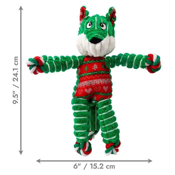 KONG Holiday Floppy Knots Fox | 2025 Christmas Dog Toy