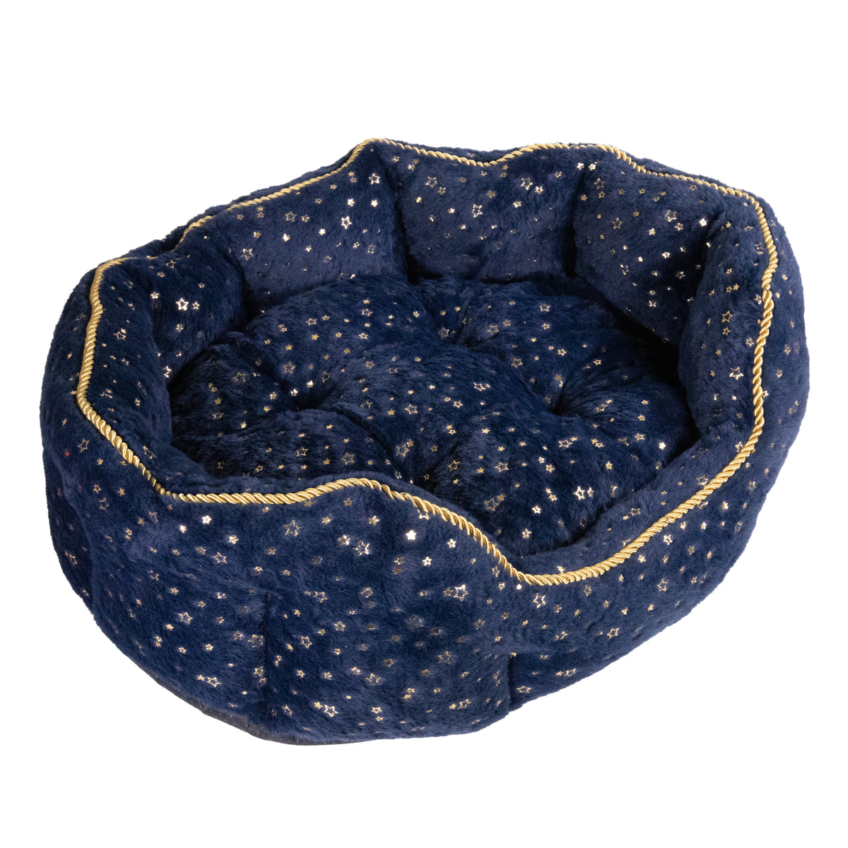 Navy Sparkle Dog Bed 🎄 Christmas Comfort by Cupid & Comet