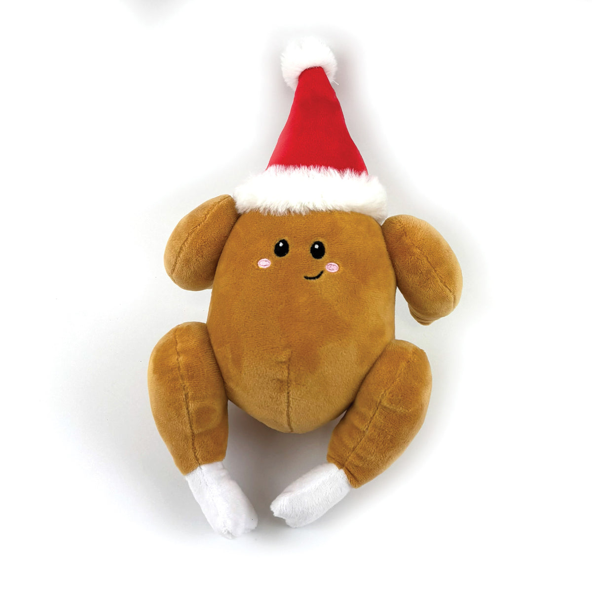 Roast Turkey Plush 🦃 Christmas Dog Toy by Happy Pet