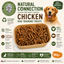 Dog training treats packaging with a dog and product details on a white background
