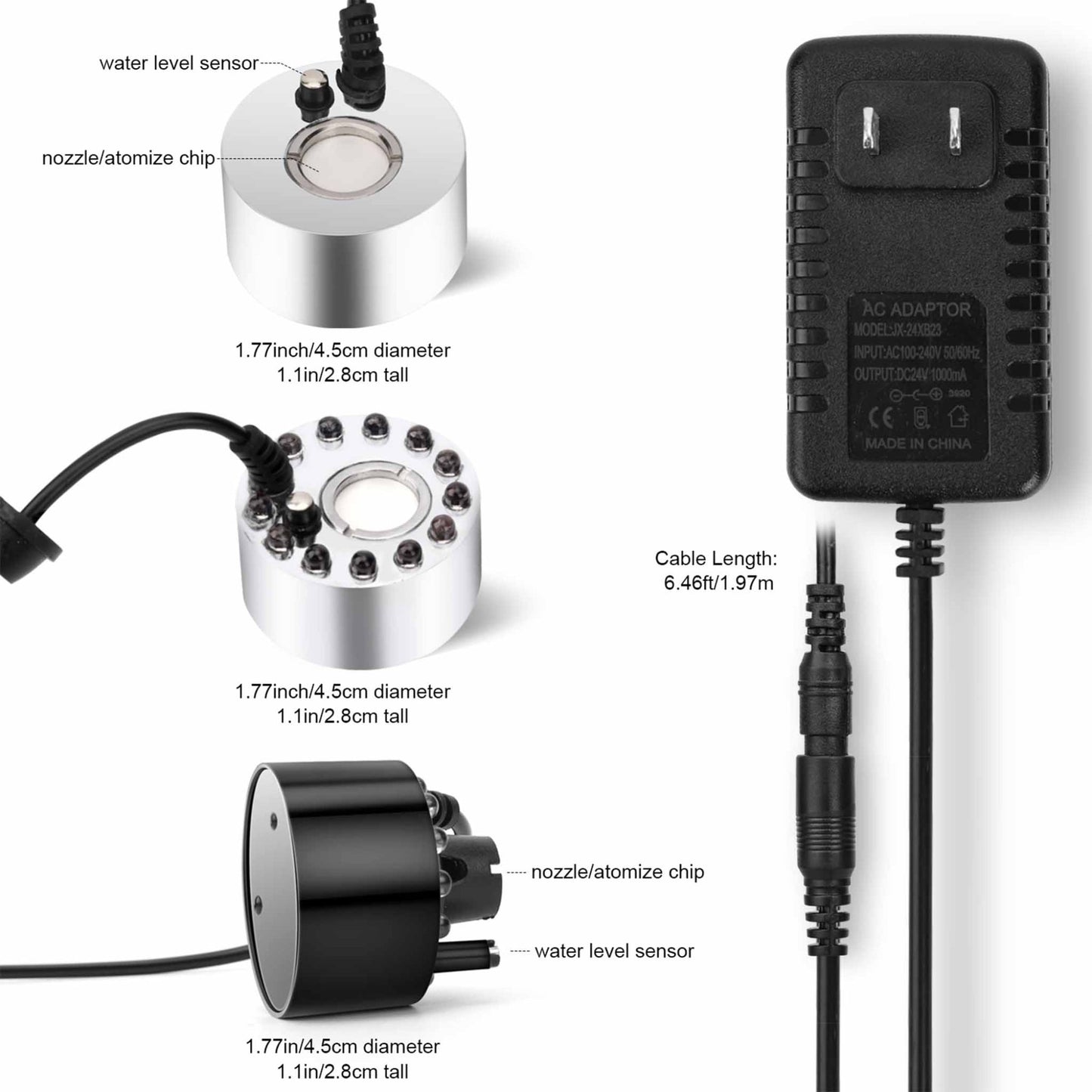 Hygger Cool Fog Mister with LED Lighting | Reptile & Amphibian Humidity Raiser