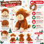 Herby Highland Cow 🐂 Plush Christmas Dog Toy by Happy Pet