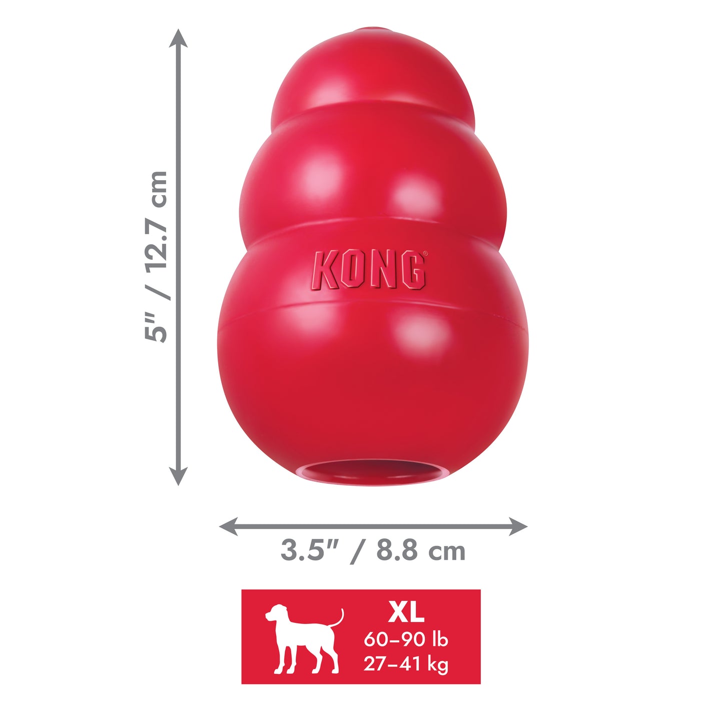 KONG Classic Rubber Dog Chew Toy | Food & Treat Dispenser