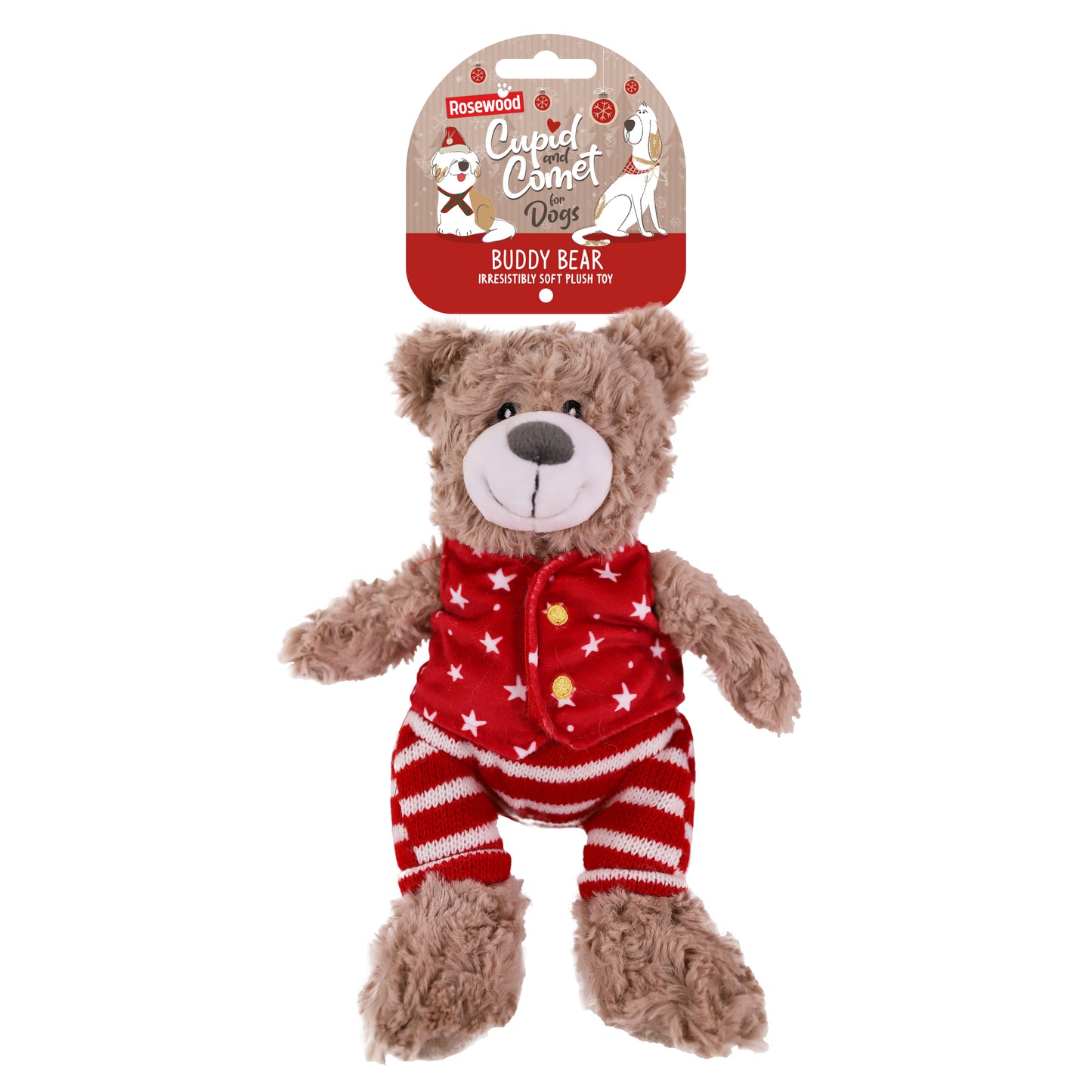 Rosewood Buddy Bear | Festive Soft Dog Toy