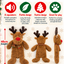 Ralph Reindeer Multi Squeaker 🦌 Dog Toy by Happy Pet