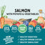 Naturo Salmon & Potato with Vegetables 🐟 Grain Free Wet Dog Food Tray - 400g