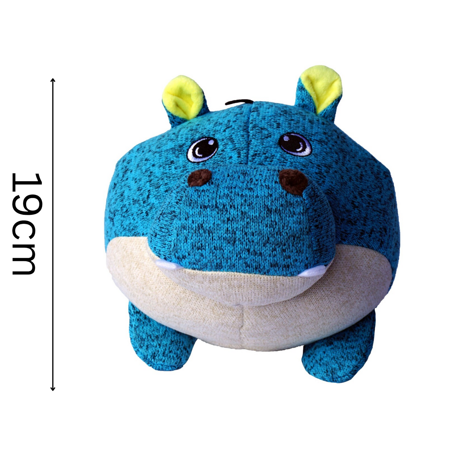 GOR Pets Soft Ball Hippo | Plush Squeaky Dog Toy (19cm)