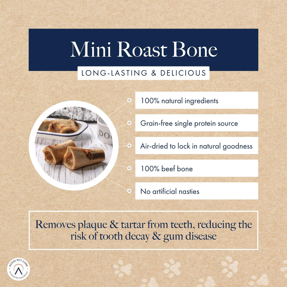 Hollings Mini Roast Bones for Dogs 🐮 100% Natural Treats