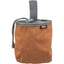 Brown and gray dog training treat bag with a visible brand logo on a white background