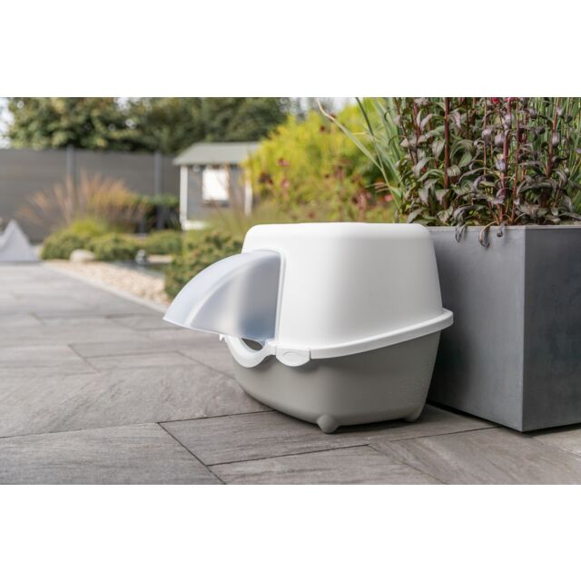 TRIXIE Davio Top Outdoor Cat Litter Tray with Rain Cover
