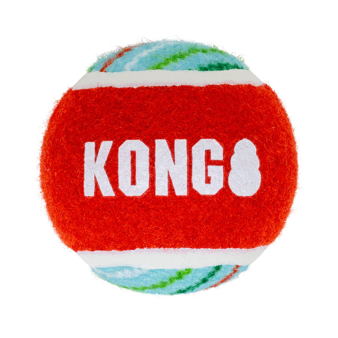 KONG Holiday Squeak Tennis Balls 6 Pack 🎄 Christmas Dog Toy