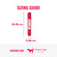 Kong product size guide with dimensions and suitability for medium dogs on a white background