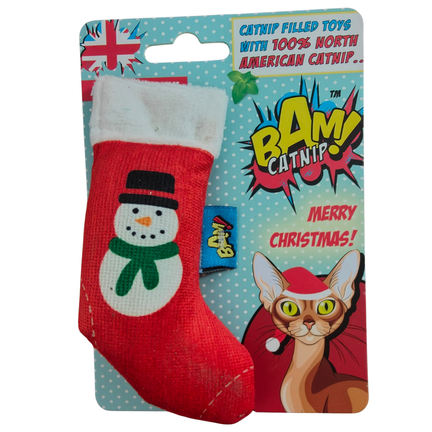 BAM! Catnip Stocking | Christmas Cat Toy