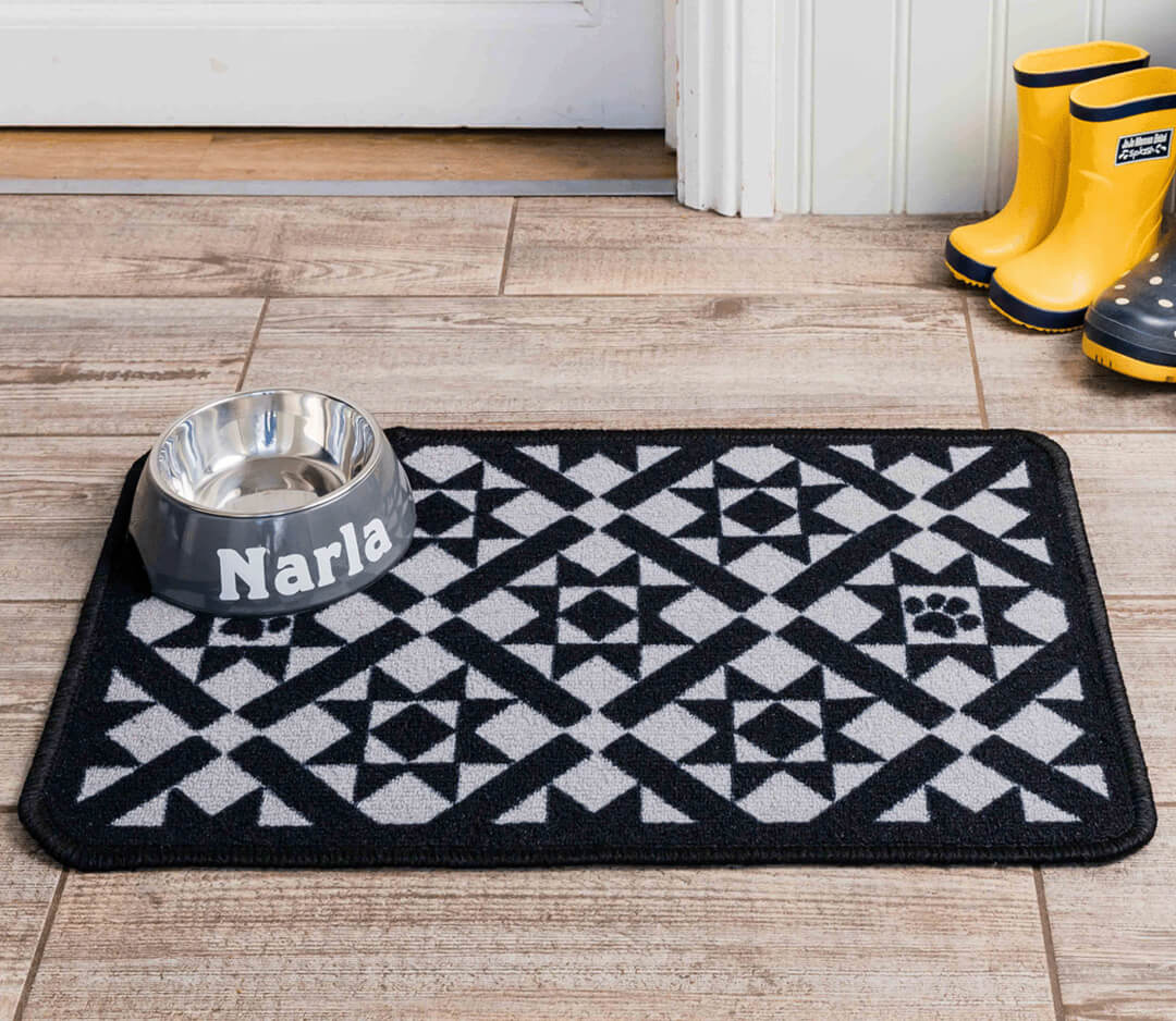 Dinner Mate Absorbent Food & Water Bowl Mat by Pet Rebellion