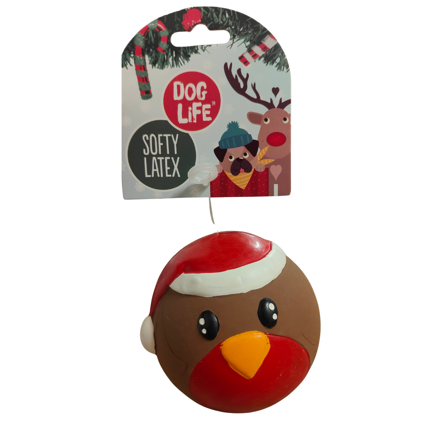 Dog toy with reindeer design on a white background