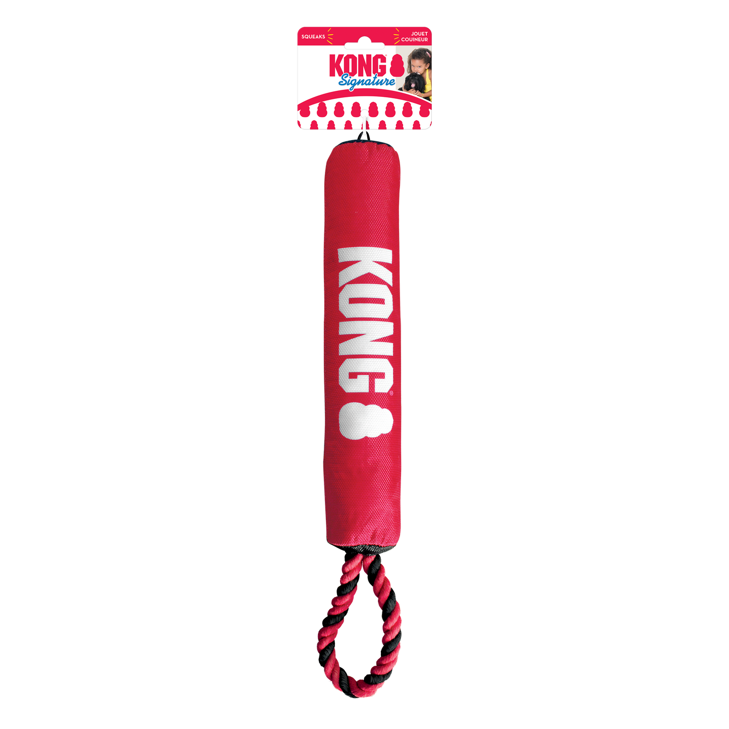 KONG Signature Stick With Rope | Dog Throw & Fetch Toy
